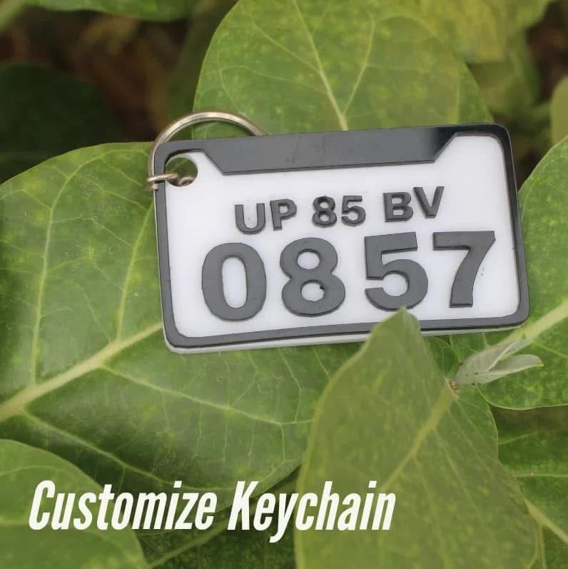 “Personalized Bike/Car Number Keychain”