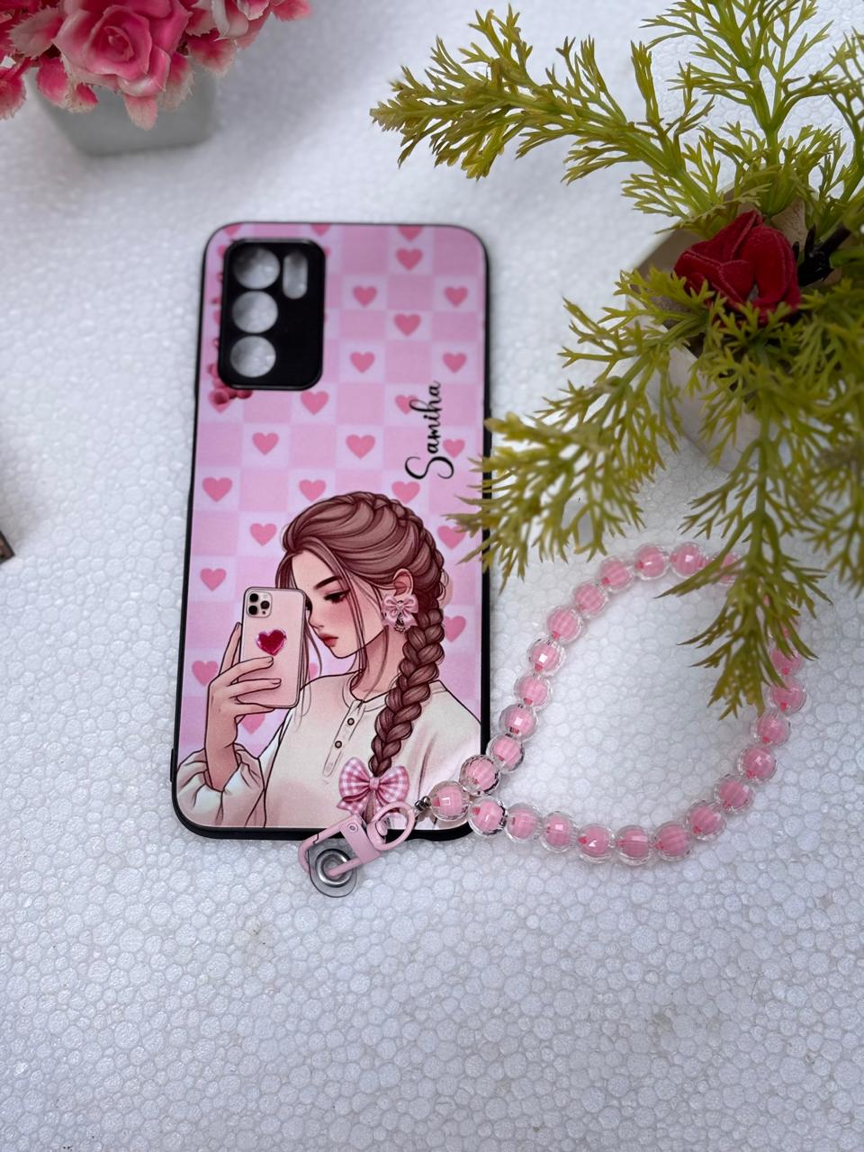 Cute Girl Art Phone Case with chaim