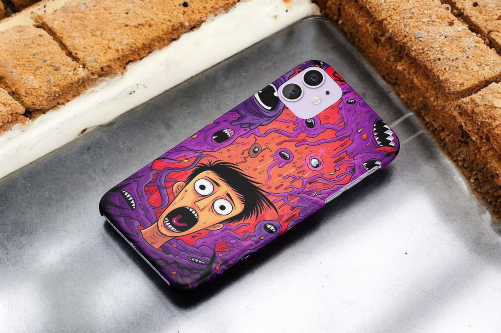Crazy Face Purple Case